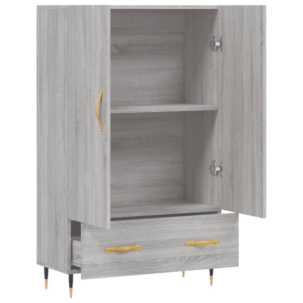 Highboard Grey Sonoma 69.5x31x115 cm Engineered Wood