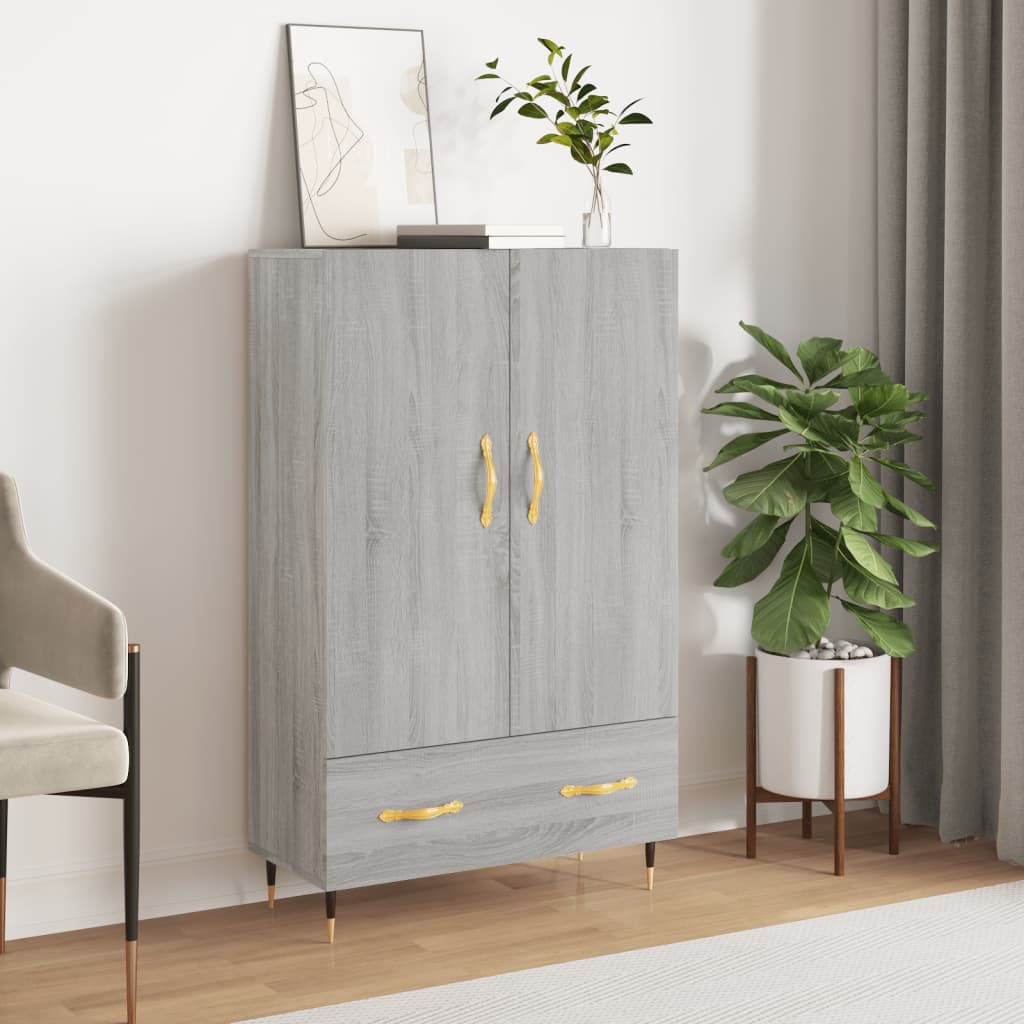 Highboard Grey Sonoma 69.5x31x115 cm Engineered Wood