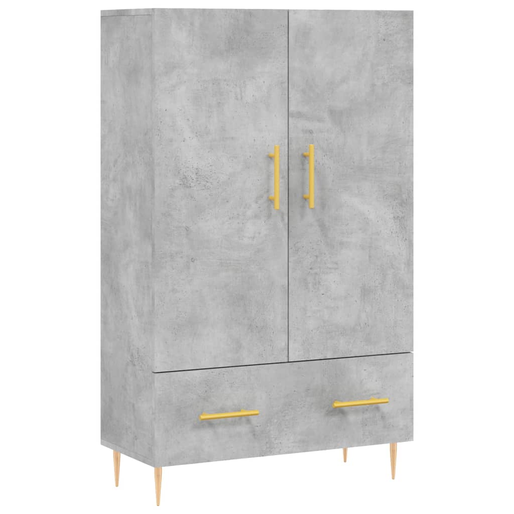 Highboard Concrete Grey 69.5x31x115 cm Engineered Wood