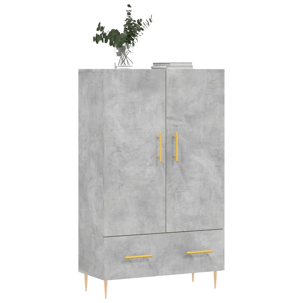 Highboard Concrete Grey 69.5x31x115 cm Engineered Wood