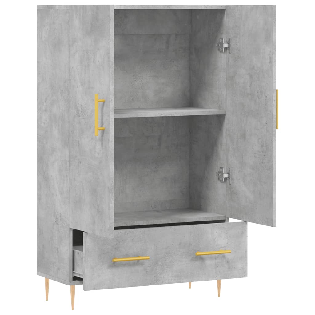 Highboard Concrete Grey 69.5x31x115 cm Engineered Wood
