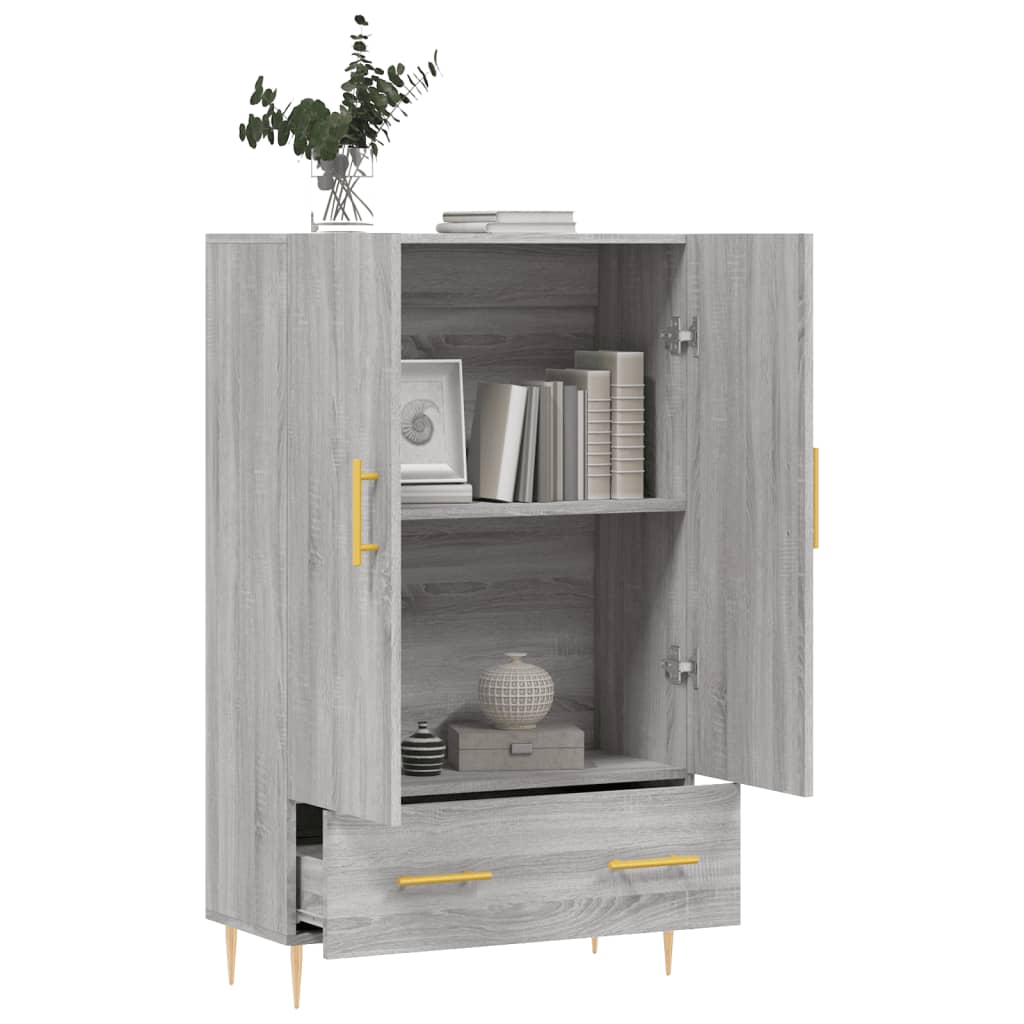 Highboard Grey Sonoma 69.5x31x115 cm Engineered Wood