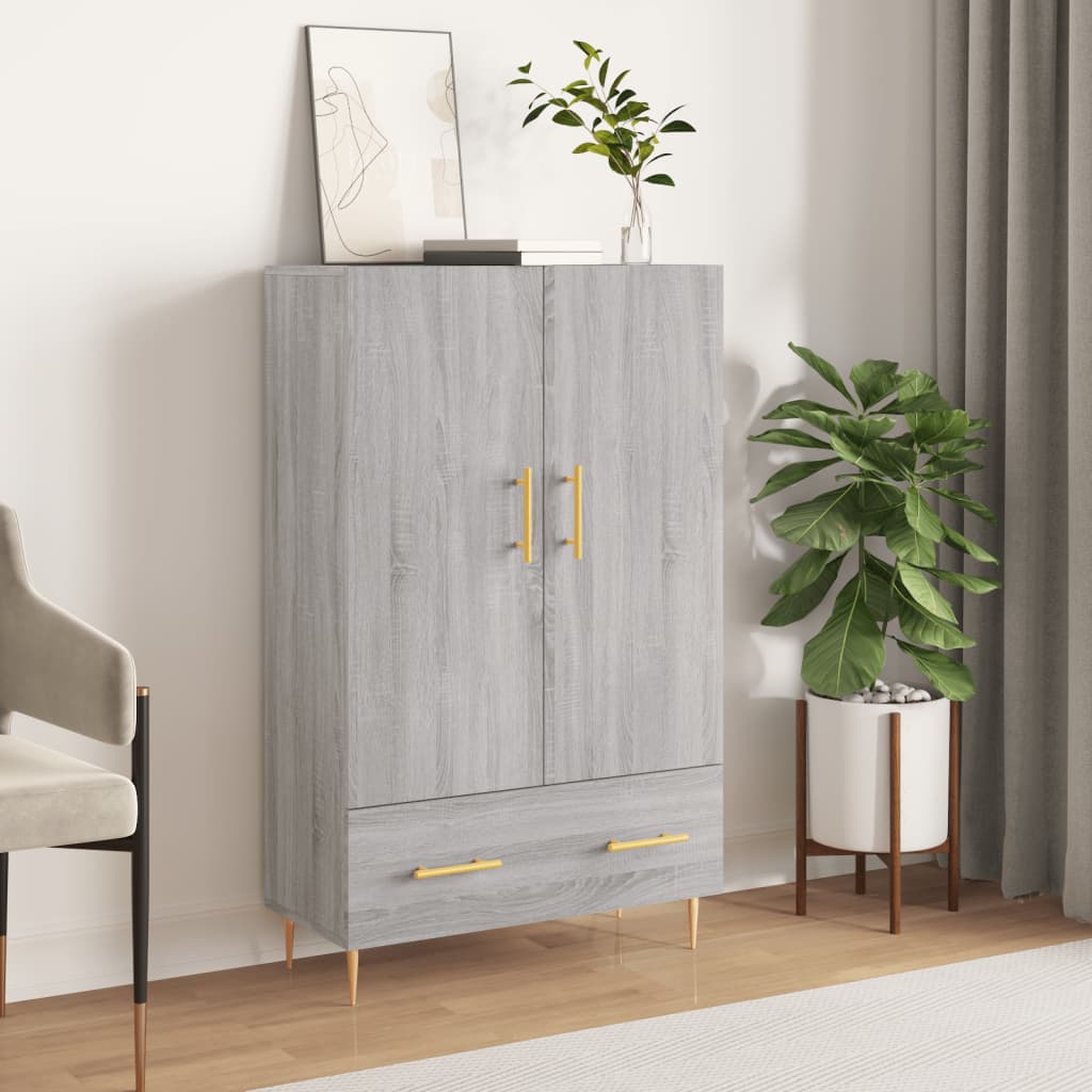 Highboard Grey Sonoma 69.5x31x115 cm Engineered Wood