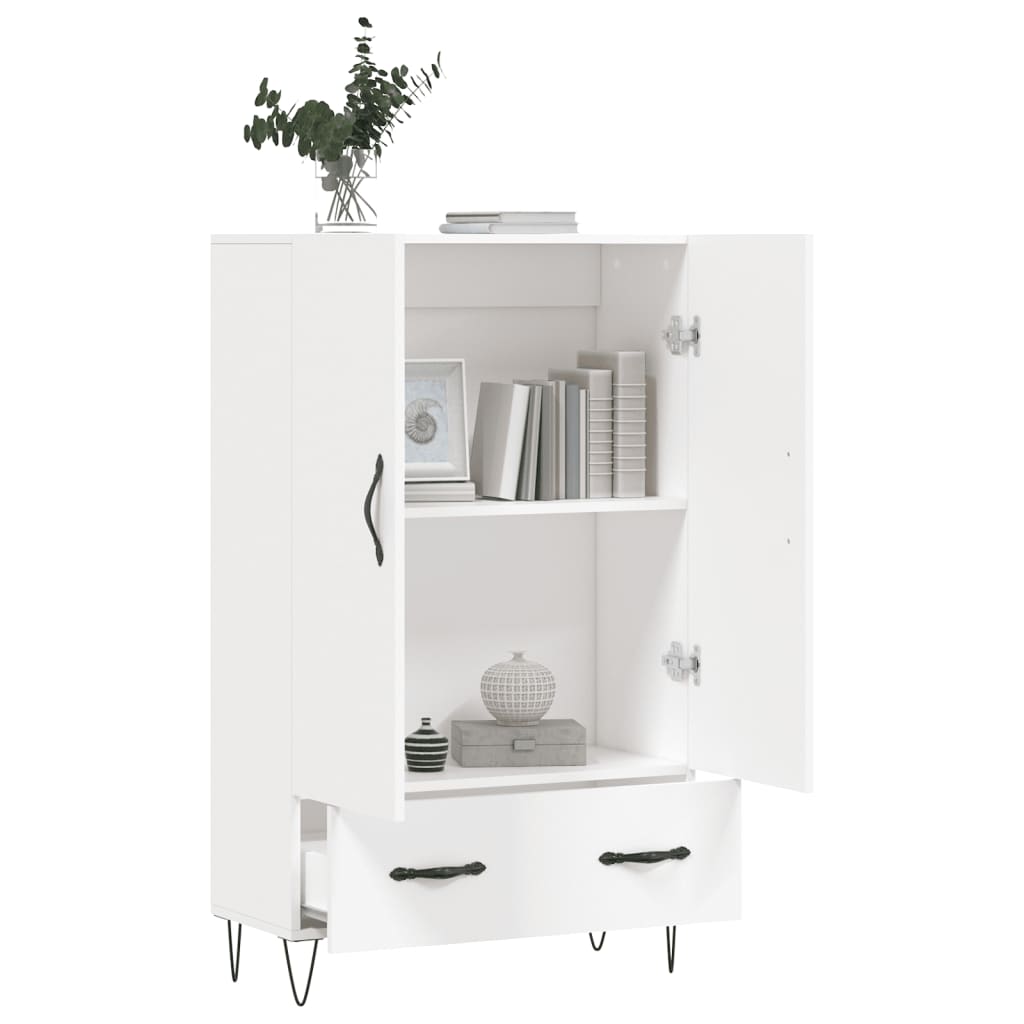 Highboard White 69.5x31x115 cm Engineered Wood