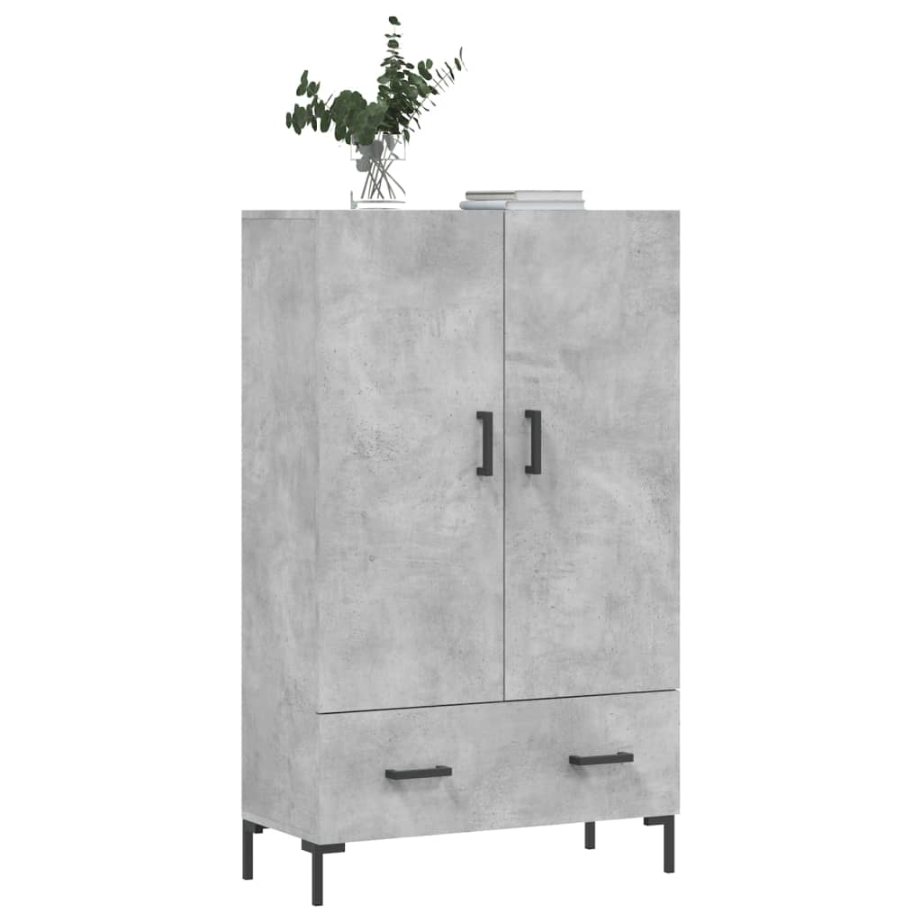 Highboard Concrete Grey 69.5x31x115 cm Engineered Wood