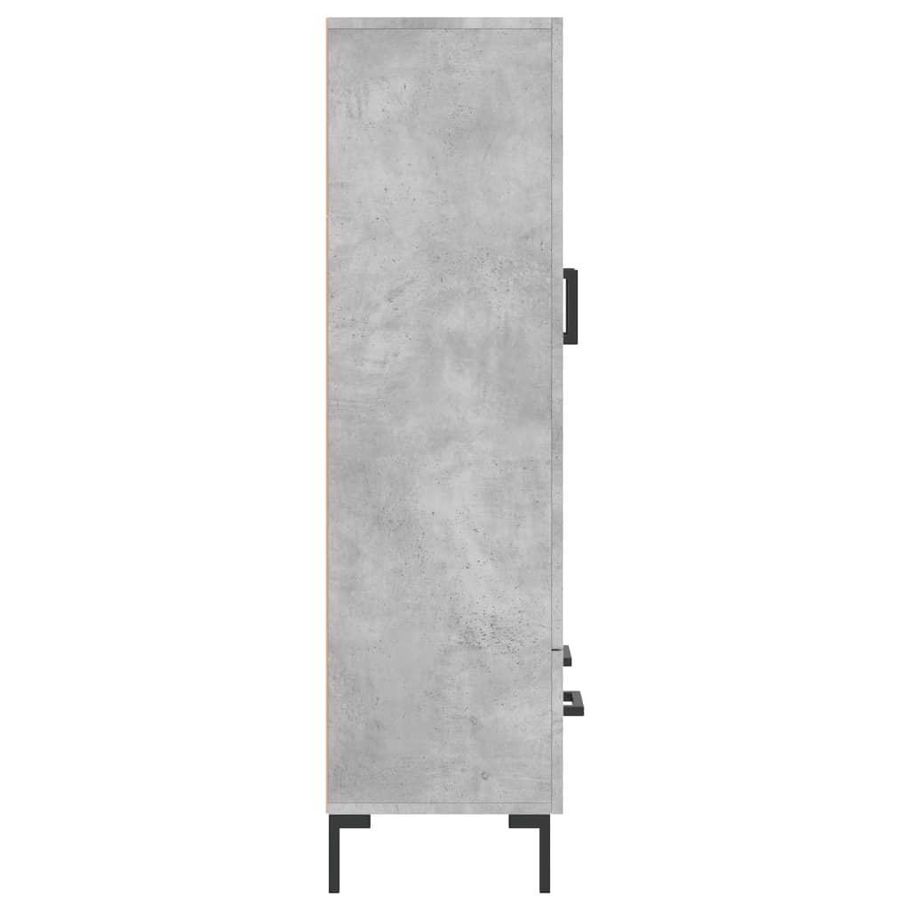 Highboard Concrete Grey 69.5x31x115 cm Engineered Wood