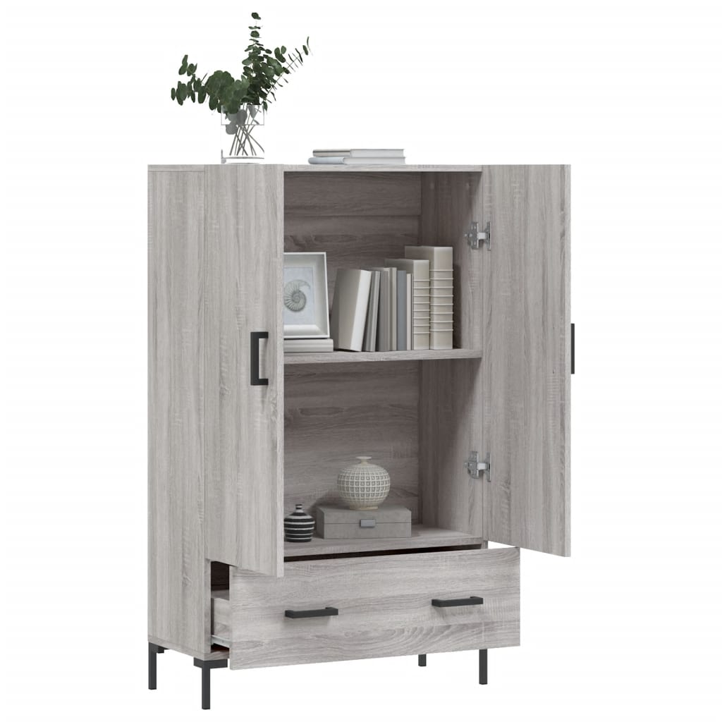 Highboard Grey Sonoma 69.5x31x115 cm Engineered Wood