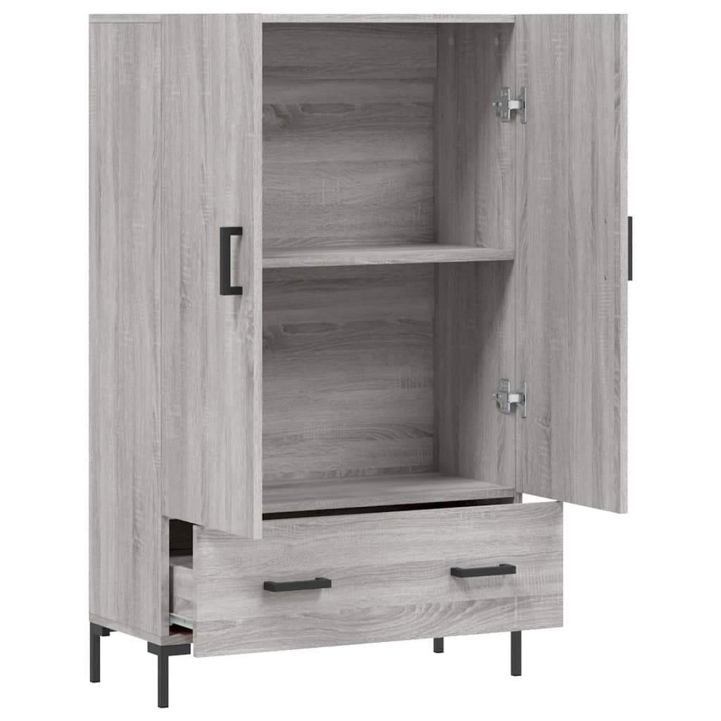 Highboard Grey Sonoma 69.5x31x115 cm Engineered Wood