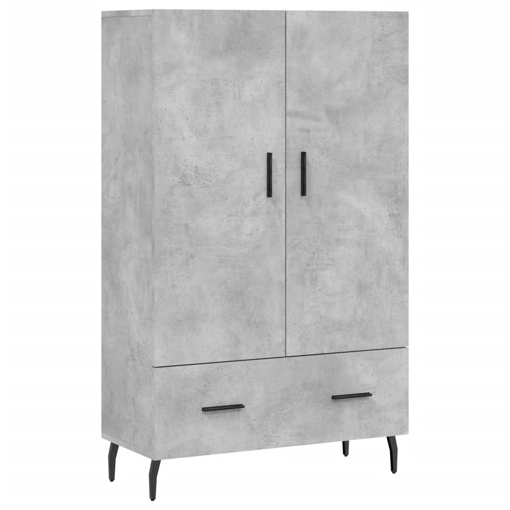 Highboard Concrete Grey 69.5x31x115 cm Engineered Wood