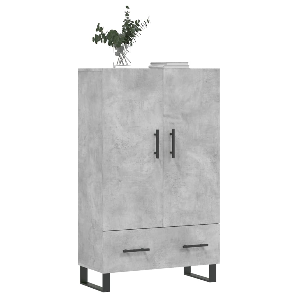 Highboard Concrete Grey 69.5x31x115 cm Engineered Wood