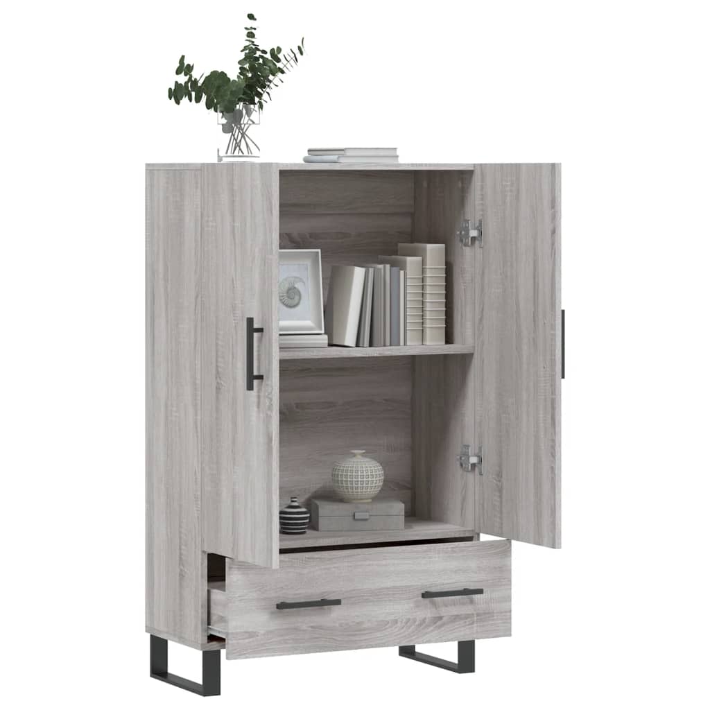 Highboard Grey Sonoma 69.5x31x115 cm Engineered Wood
