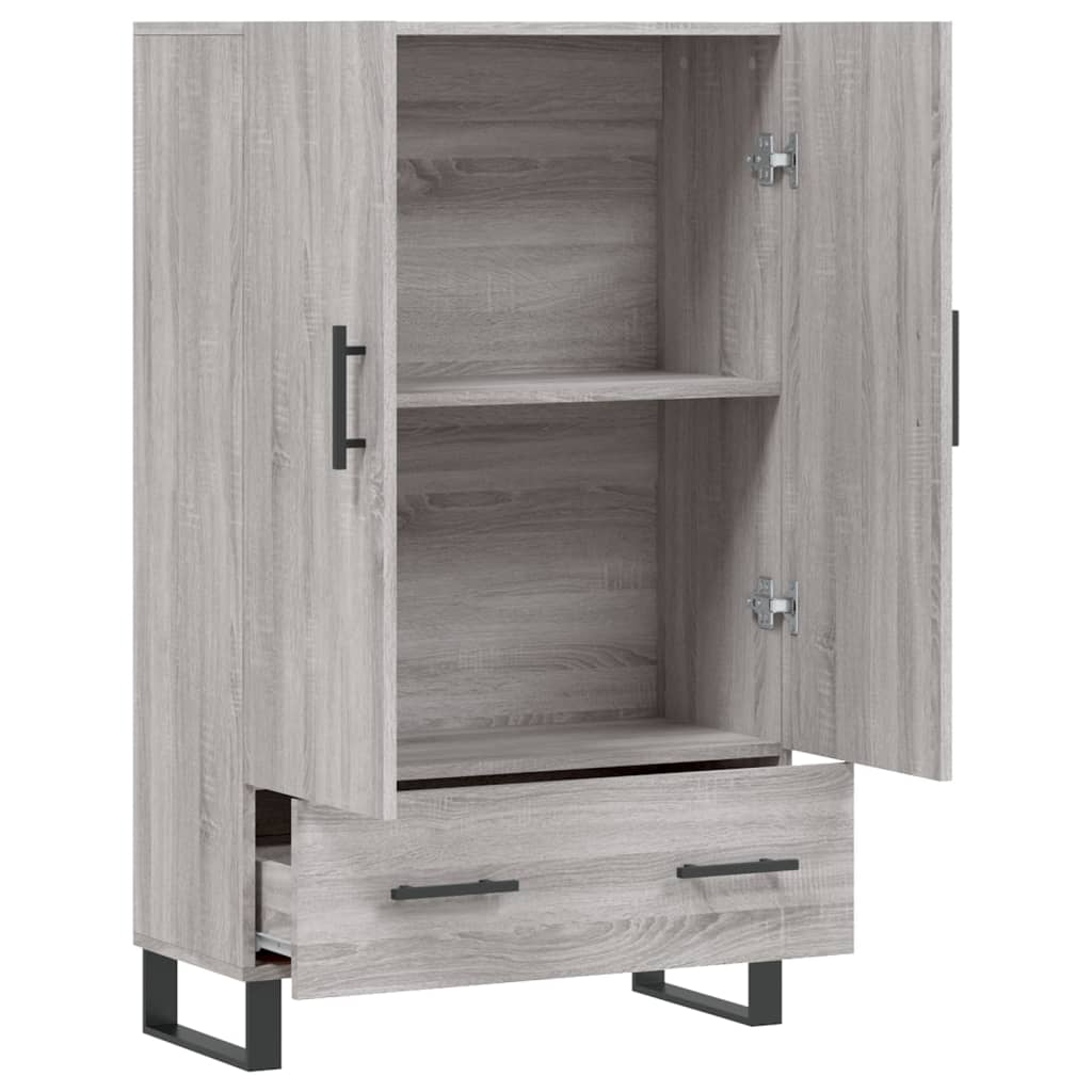 Highboard Grey Sonoma 69.5x31x115 cm Engineered Wood