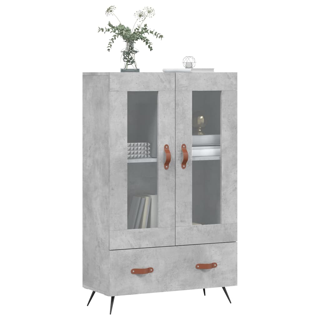 Highboard Concrete Grey 69.5x31x115 cm Engineered Wood