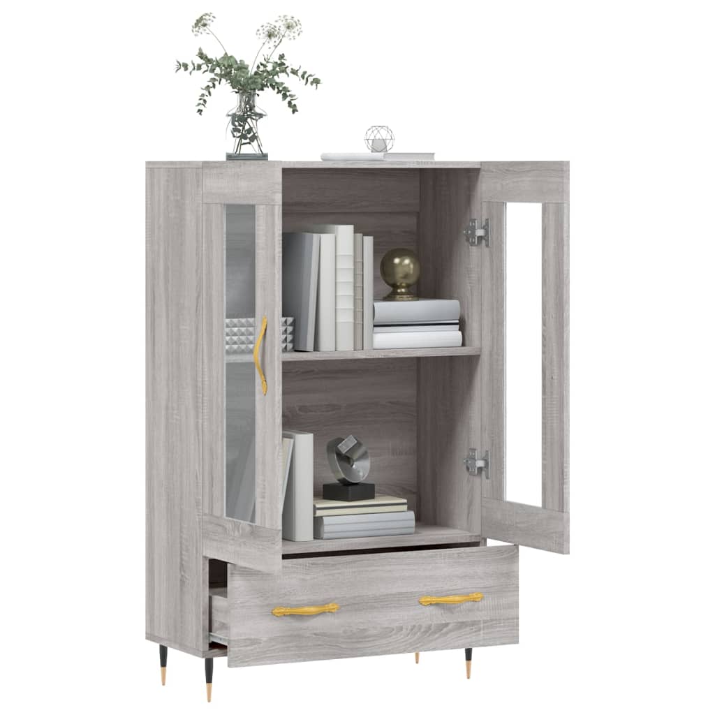 Highboard Grey Sonoma 69.5x31x115 cm Engineered Wood