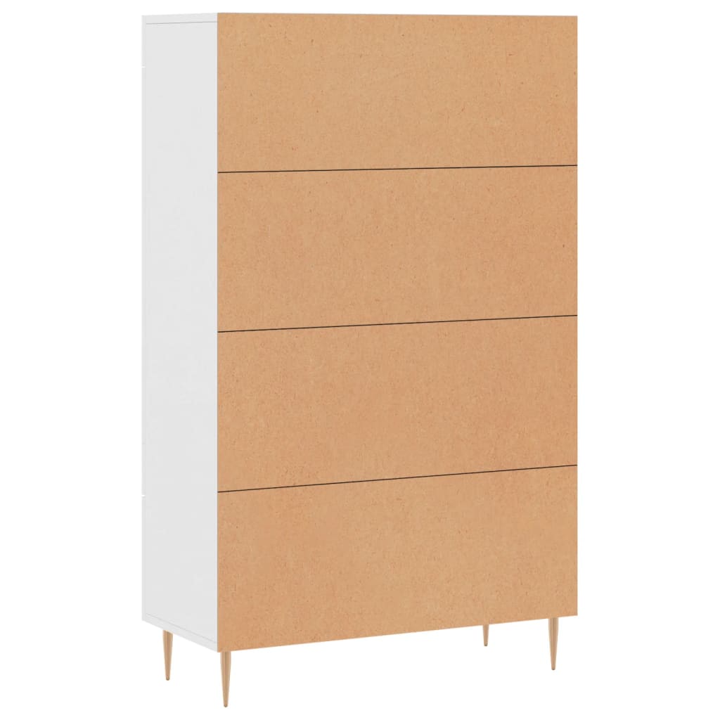 Highboard White 69.5x31x115 cm Engineered Wood