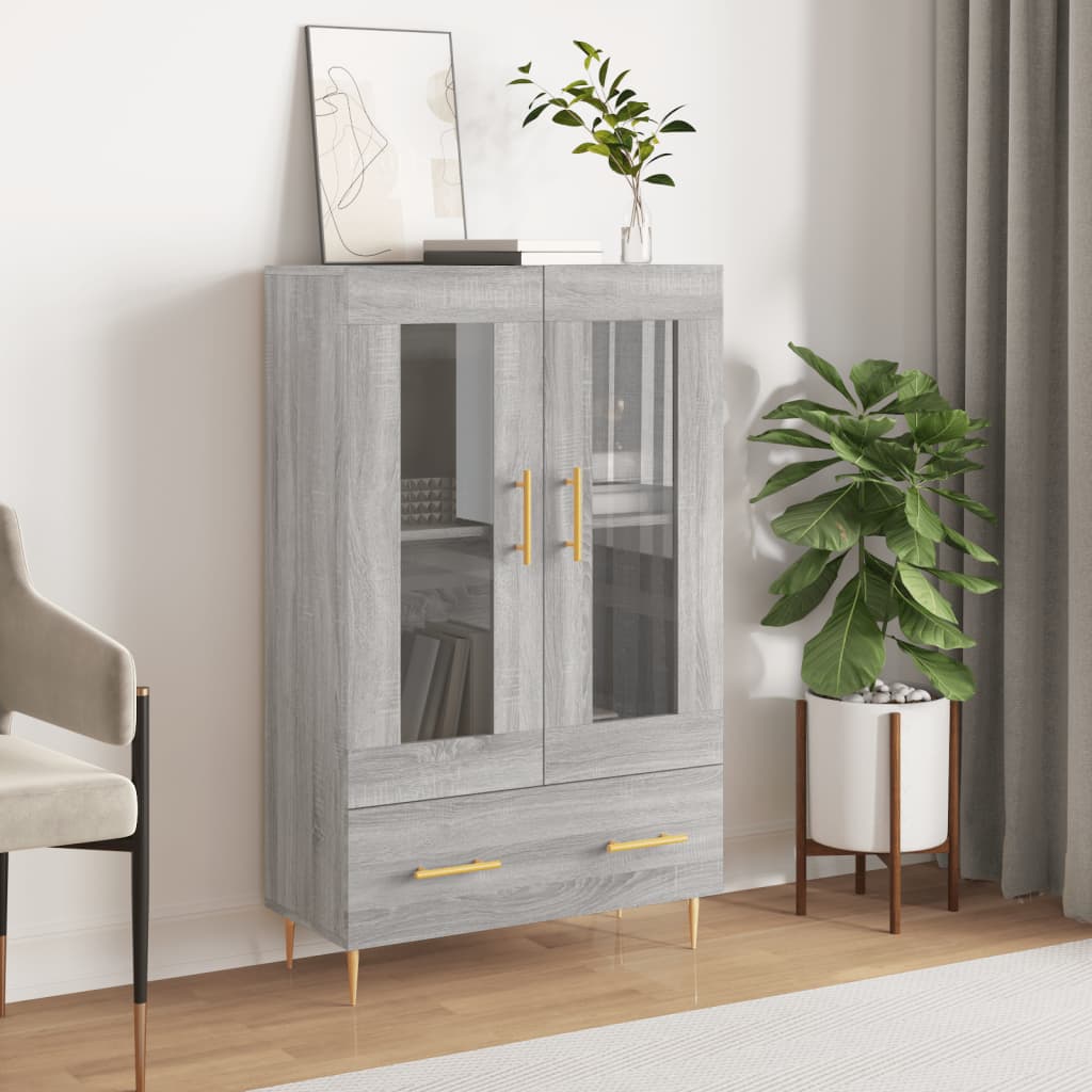 Highboard Grey Sonoma 69.5x31x115 cm Engineered Wood