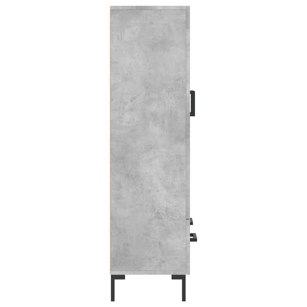 Highboard Concrete Grey 69.5x31x115 cm Engineered Wood