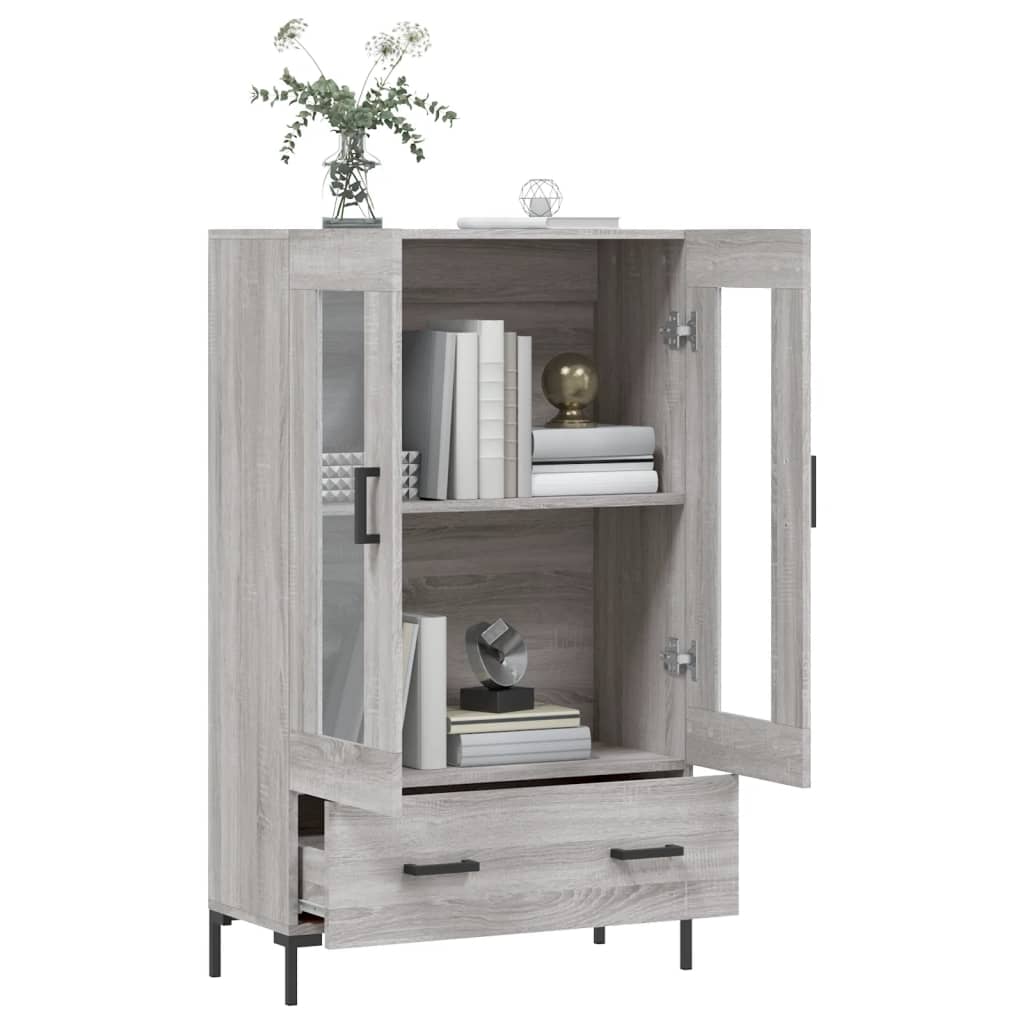 Highboard Grey Sonoma 69.5x31x115 cm Engineered Wood