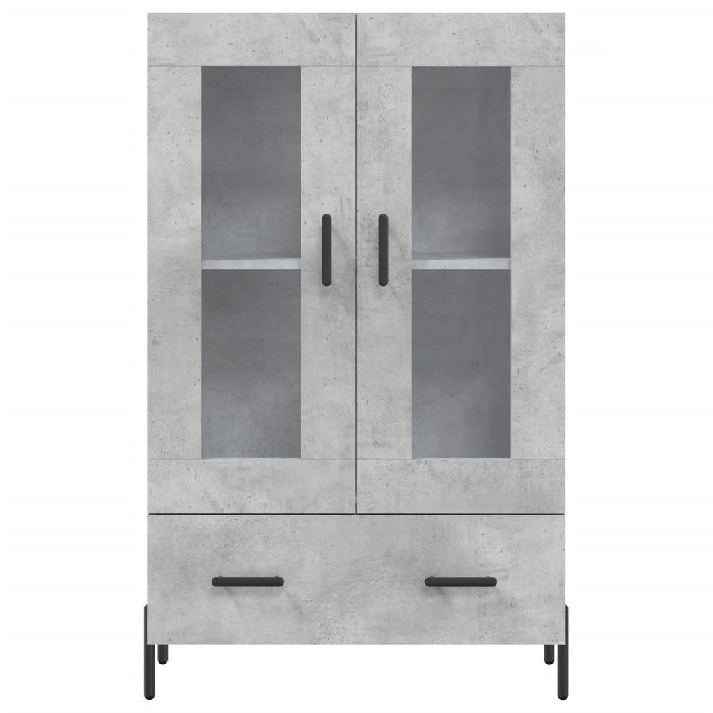 Highboard Concrete Grey 69.5x31x115 cm Engineered Wood