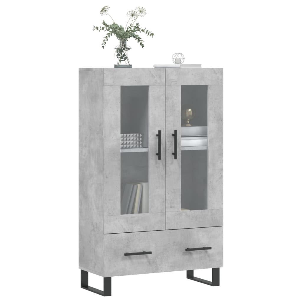 Highboard Concrete Grey 69.5x31x115 cm Engineered Wood