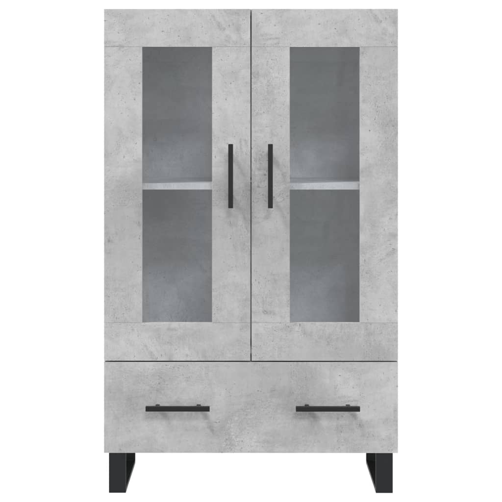 Highboard Concrete Grey 69.5x31x115 cm Engineered Wood