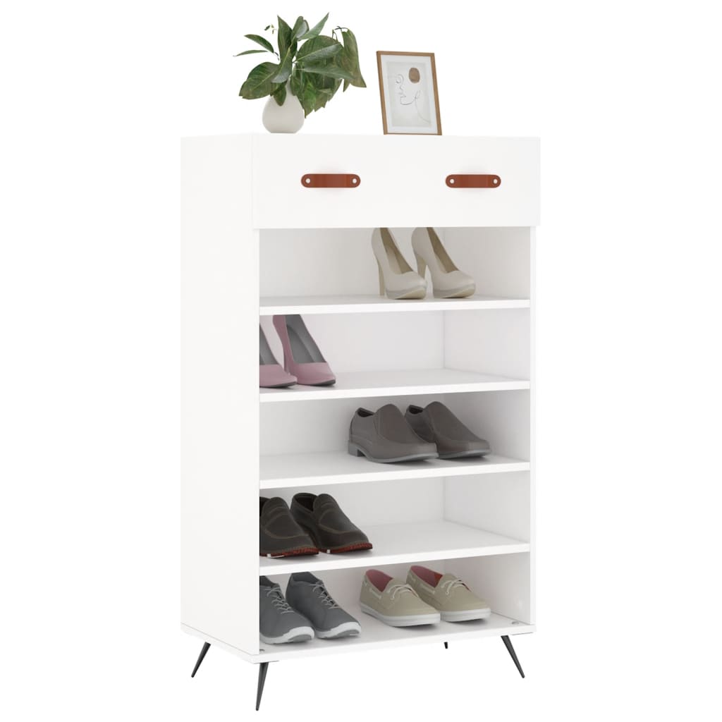 Shoe Cabinet White 60x35x105 cm Engineered Wood