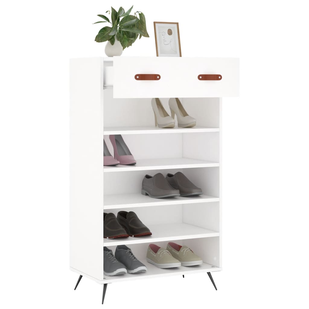 Shoe Cabinet White 60x35x105 cm Engineered Wood