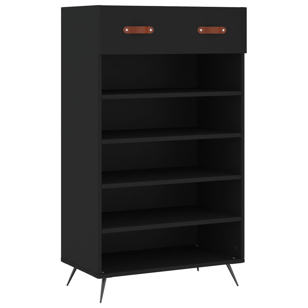 Shoe Cabinet Black 60x35x105 cm Engineered Wood