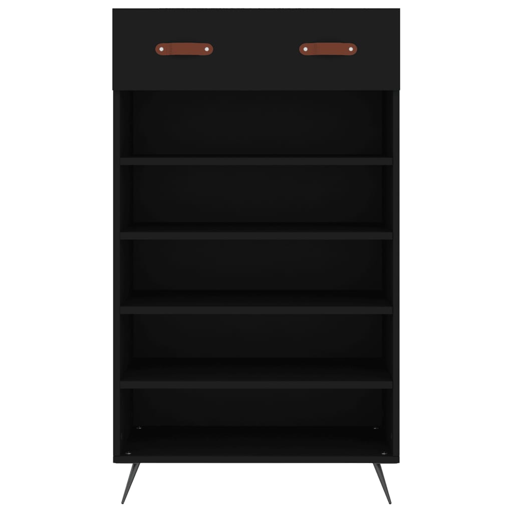 Shoe Cabinet Black 60x35x105 cm Engineered Wood