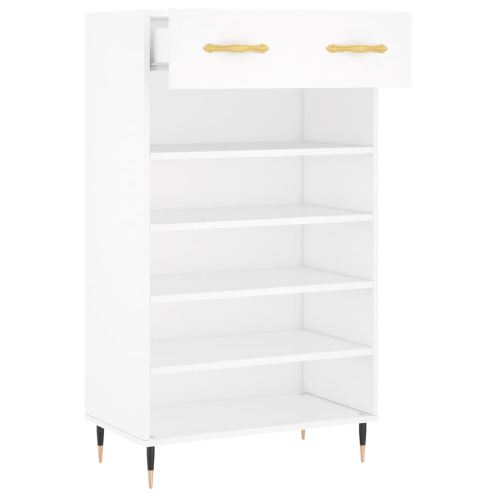 Shoe Cabinet White 60x35x105 cm Engineered Wood