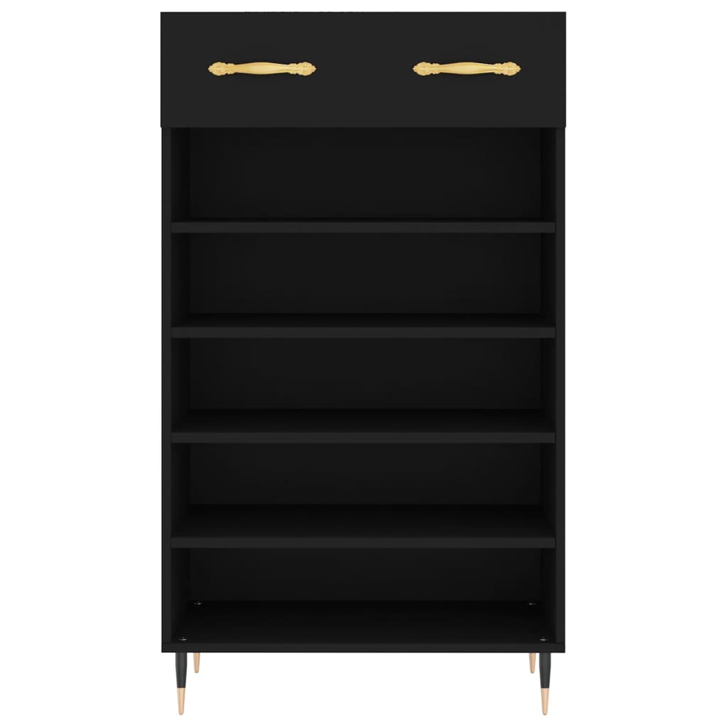 Shoe Cabinet Black 60x35x105 cm Engineered Wood