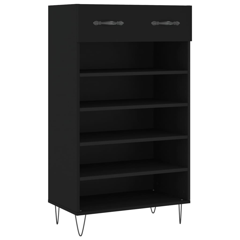 Shoe Cabinet Black 60x35x105 cm Engineered Wood