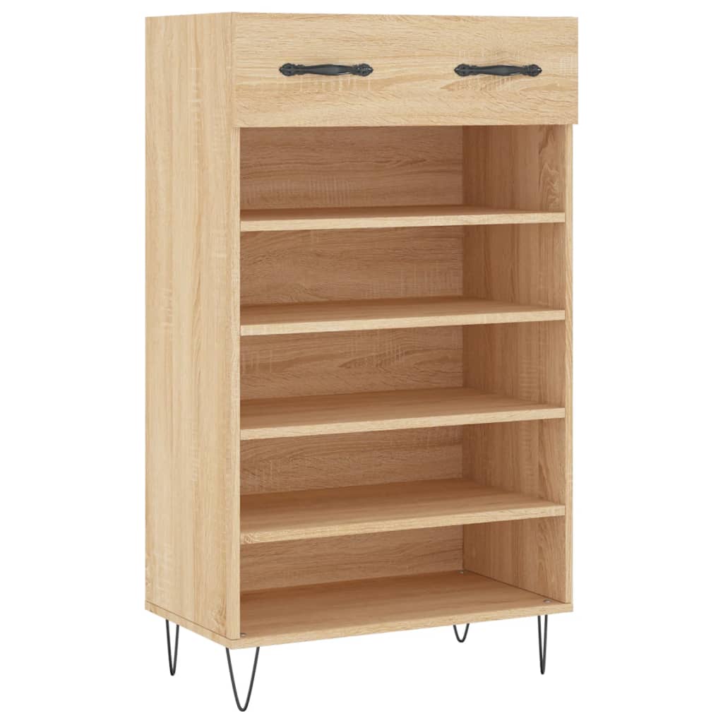 Shoe Cabinet Sonoma Oak 60x35x105 cm Engineered Wood