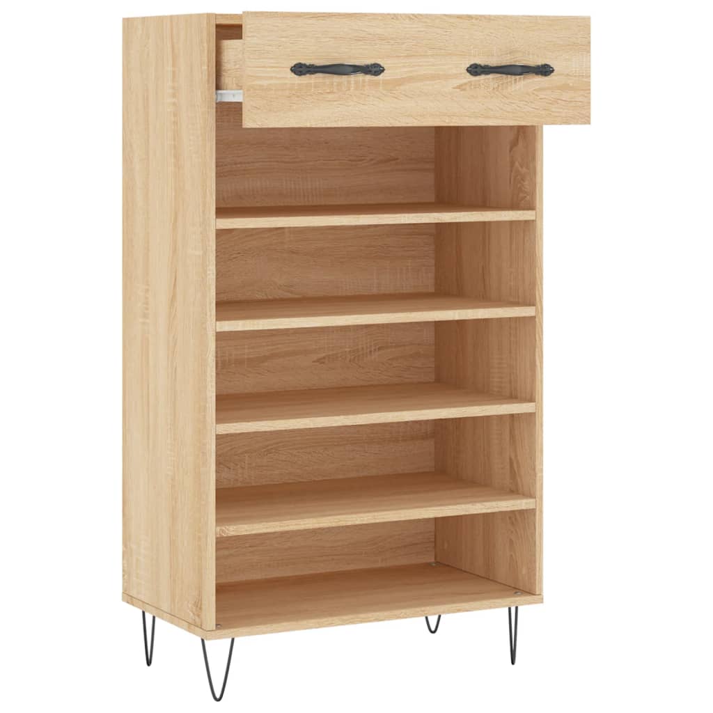 Shoe Cabinet Sonoma Oak 60x35x105 cm Engineered Wood