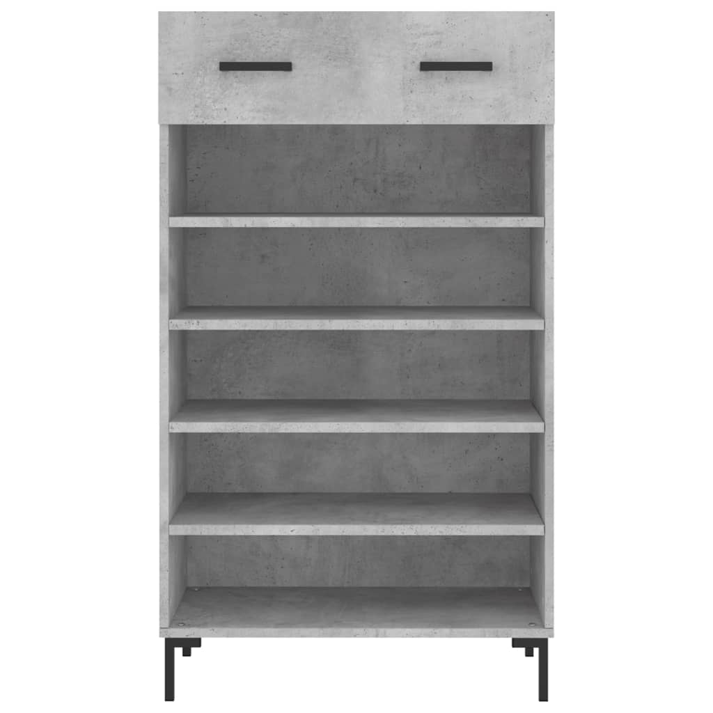 Shoe Cabinet Concrete Grey 60x35x105 cm Engineered Wood