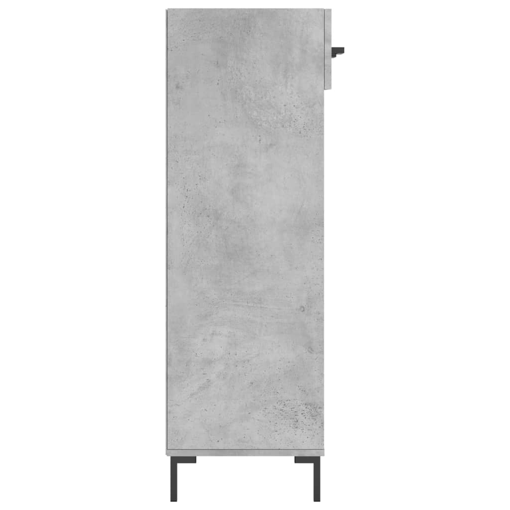 Shoe Cabinet Concrete Grey 60x35x105 cm Engineered Wood