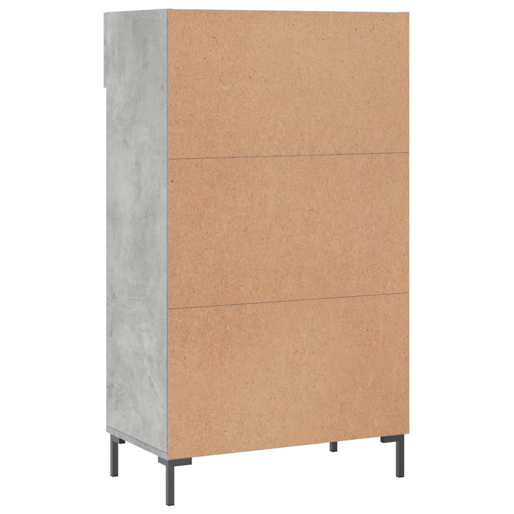 Shoe Cabinet Concrete Grey 60x35x105 cm Engineered Wood