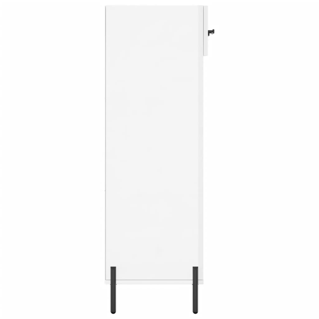 Shoe Cabinet High Gloss White 60x35x105 cm Engineered Wood