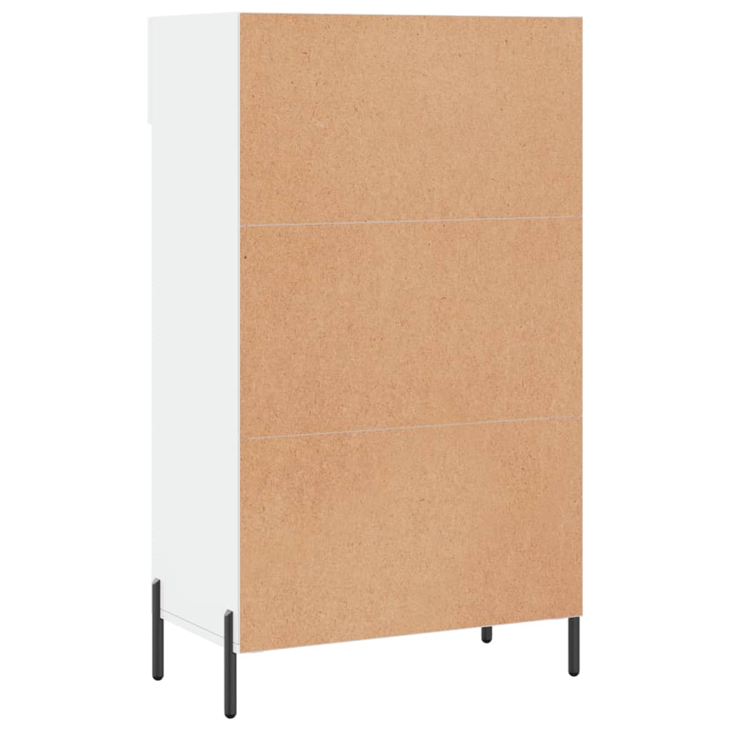 Shoe Cabinet High Gloss White 60x35x105 cm Engineered Wood