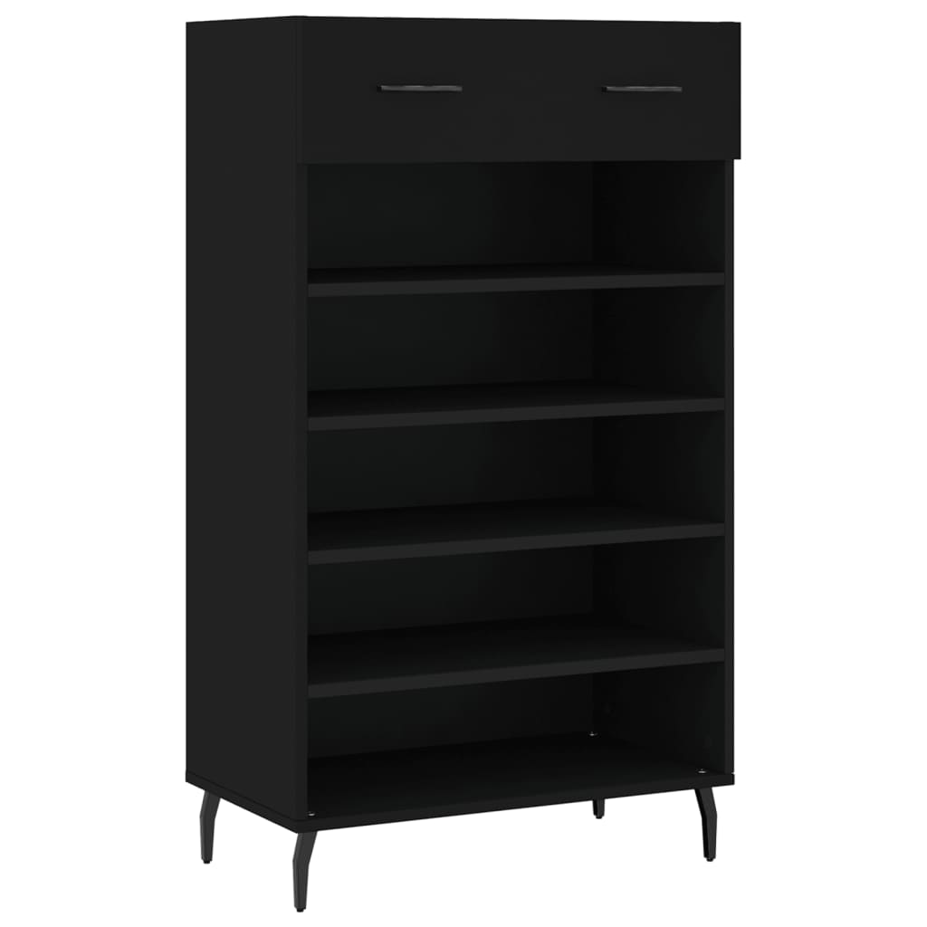 Shoe Cabinet Black 60x35x105 cm Engineered Wood