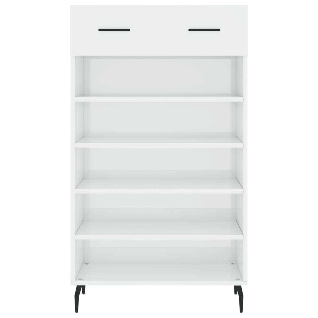 Shoe Cabinet High Gloss White 60x35x105 cm Engineered Wood