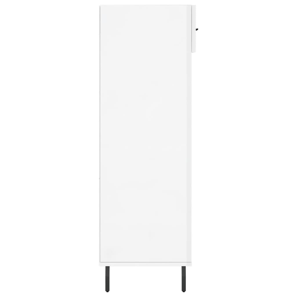 Shoe Cabinet High Gloss White 60x35x105 cm Engineered Wood
