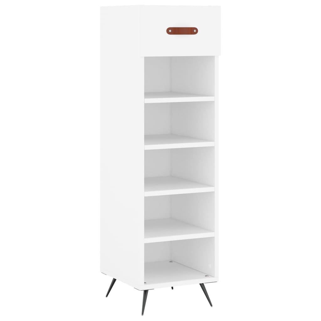 Shoe Cabinet White 30x35x105 cm Engineered Wood