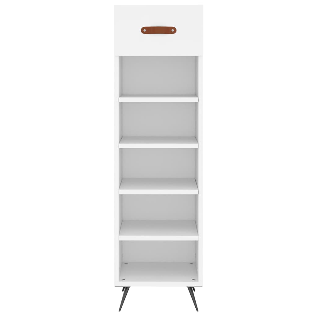Shoe Cabinet White 30x35x105 cm Engineered Wood