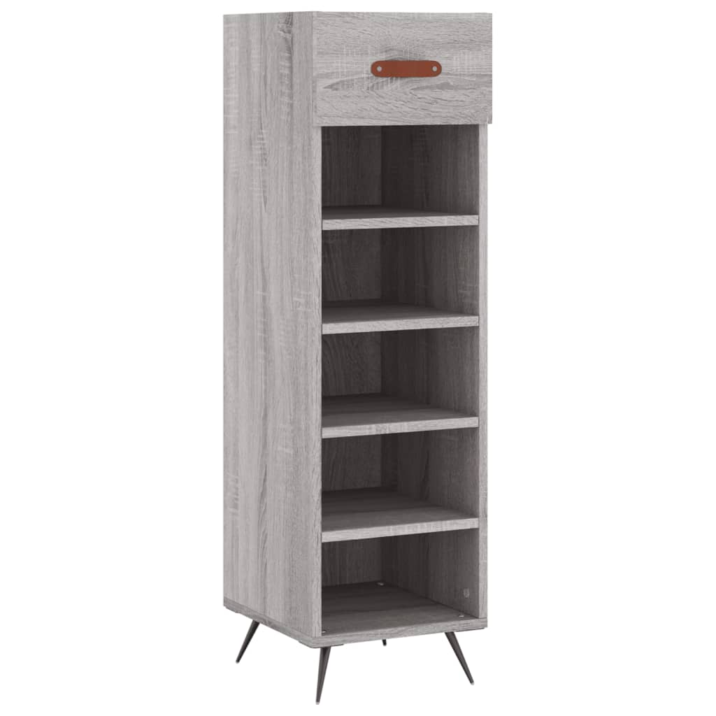 Shoe Cabinet Grey Sonoma 30x35x105 cm Engineered Wood