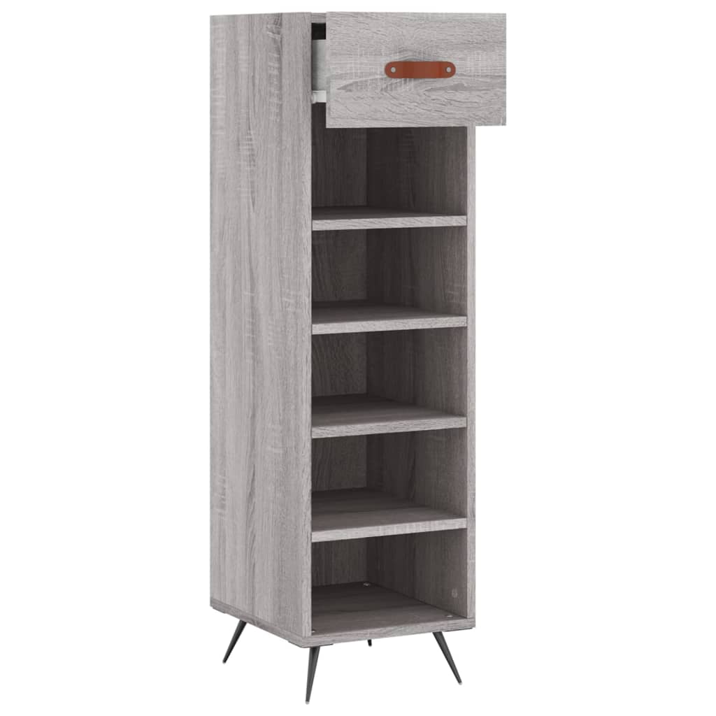 Shoe Cabinet Grey Sonoma 30x35x105 cm Engineered Wood