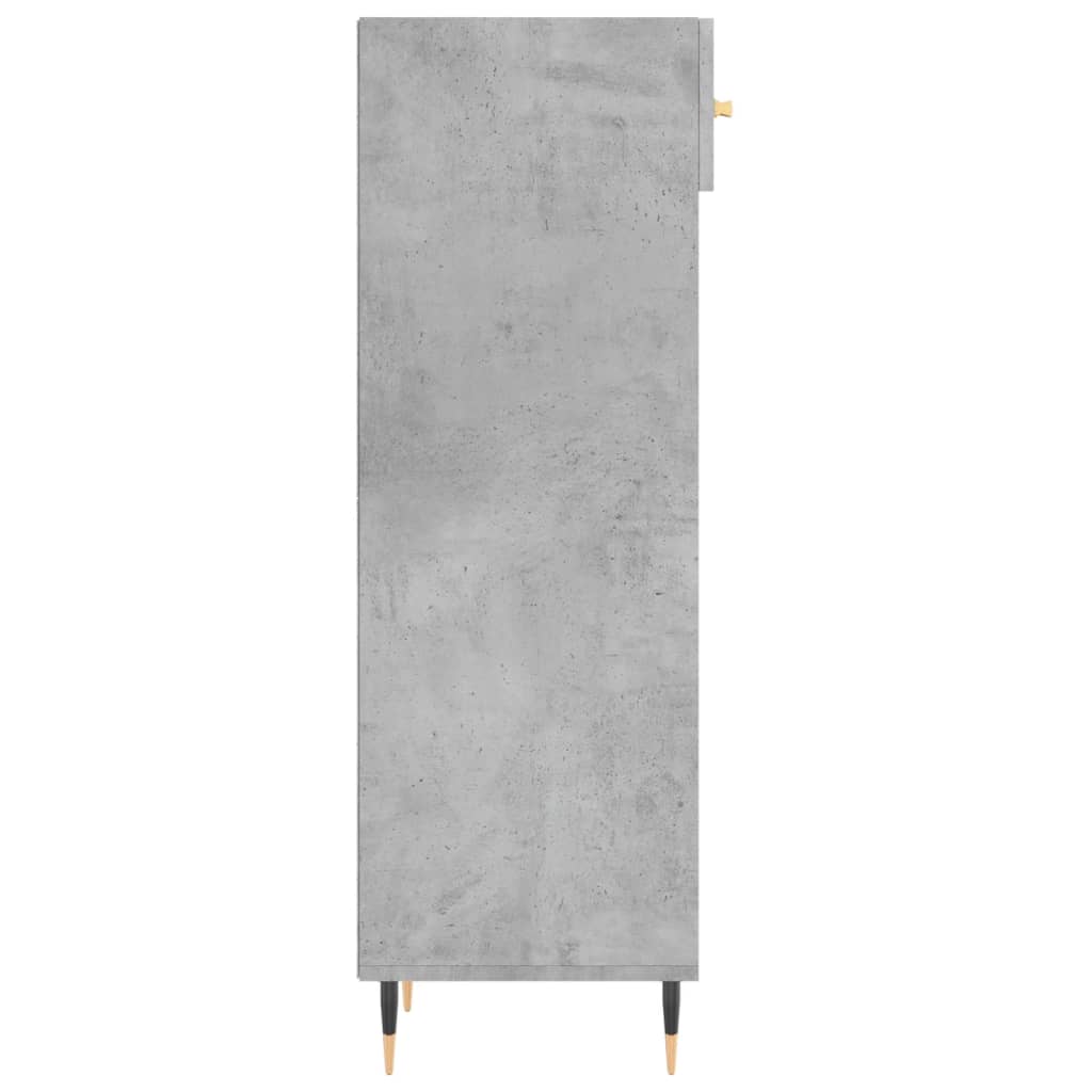 Shoe Cabinet Concrete Grey 30x35x105 cm Engineered Wood