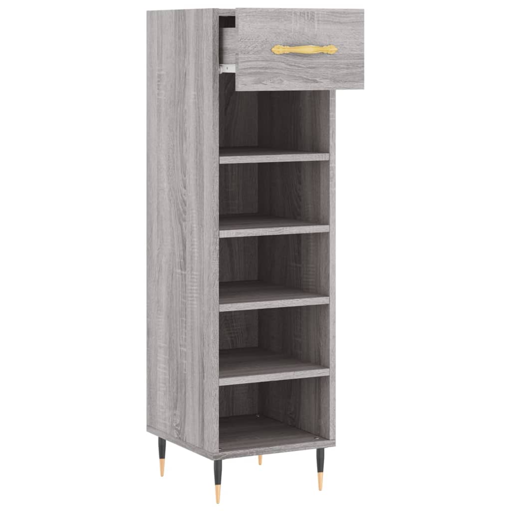 Shoe Cabinet Grey Sonoma 30x35x105 cm Engineered Wood
