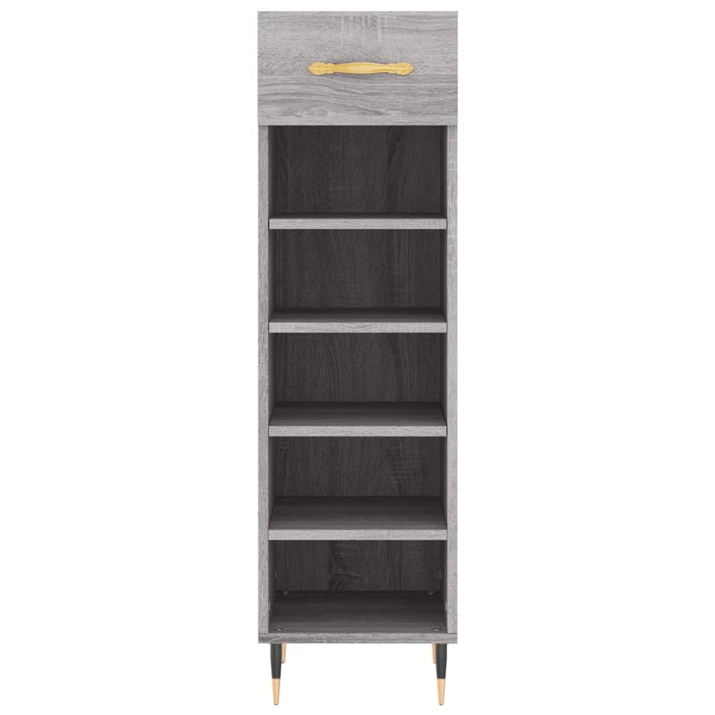 Shoe Cabinet Grey Sonoma 30x35x105 cm Engineered Wood