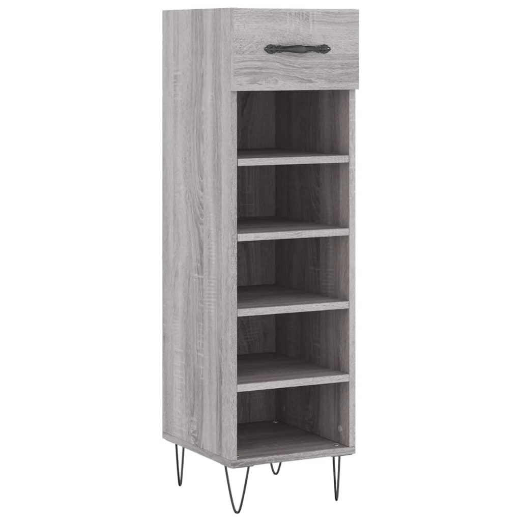 Shoe Cabinet Grey Sonoma 30x35x105 cm Engineered Wood